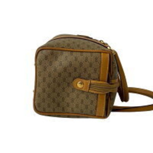GUCCI GG logo leather handbag Boston bag camel - Picture 6 of 9